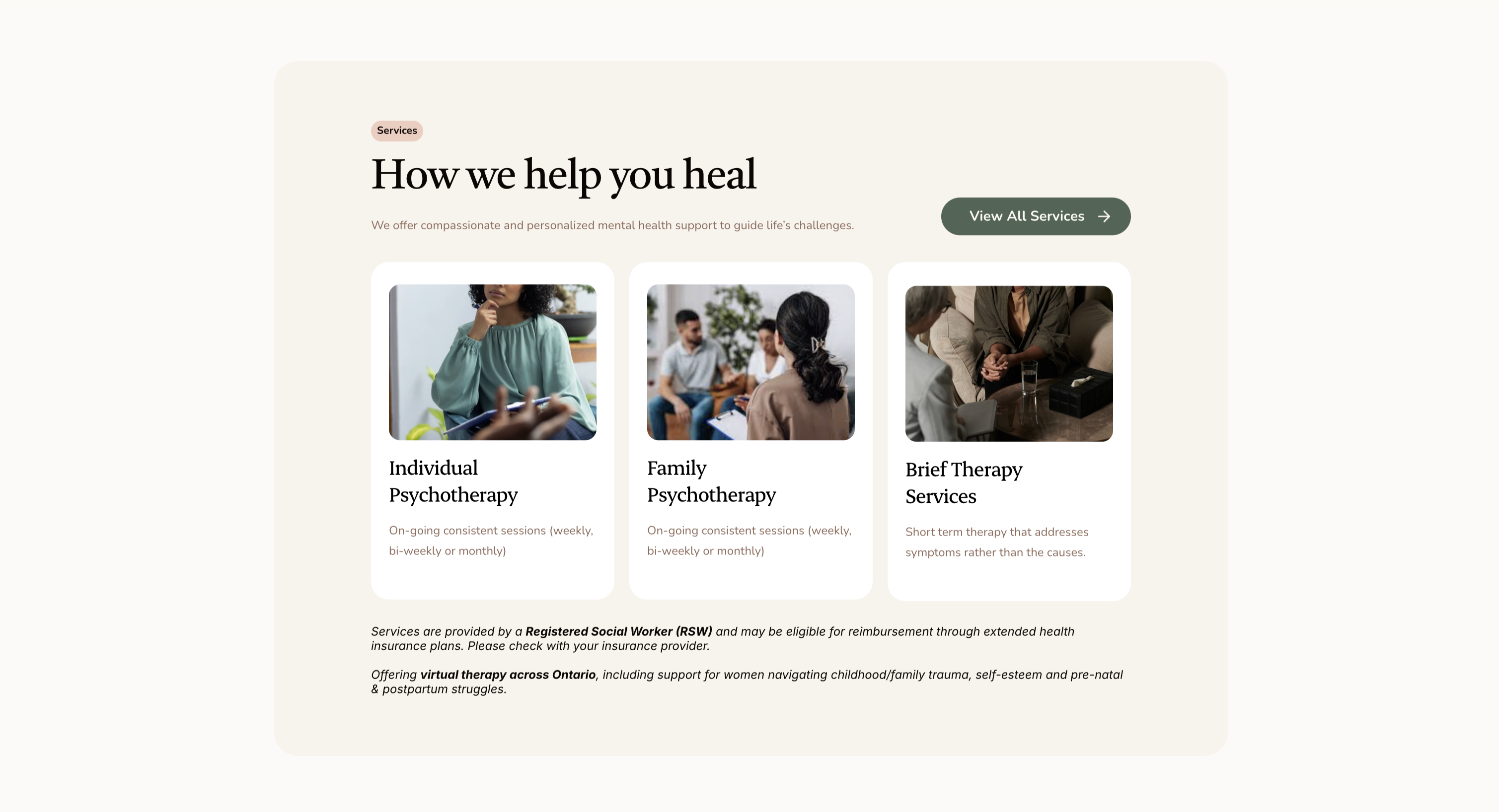 Services and specialties